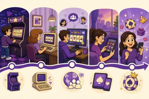 History of social casinos illustration